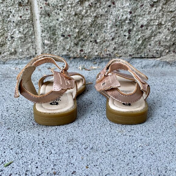 OLD SOLES Gold Wing Sandals Girls 10 27 Rose Gold Toddler Girl Shoes with Wings - Picture 6 of 8